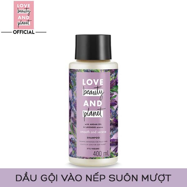 Dầu Gội Vào Nếp Suôn Mượt Love Beauty And Planet Smooth And Serene Shampoo 400ml