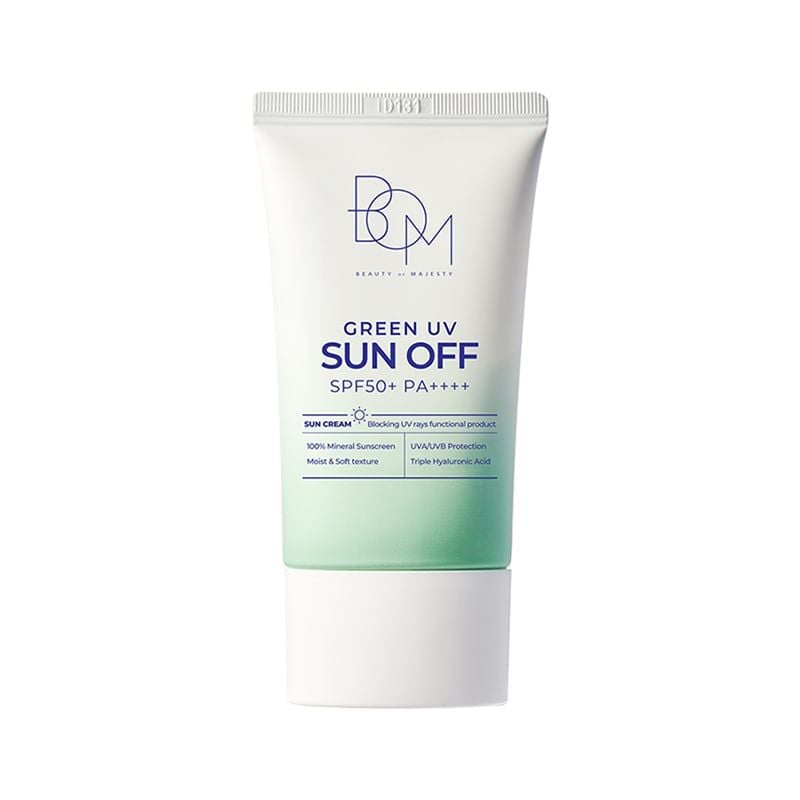 Kem Chống Nắng B.O.M Dưỡng Ẩm Nhẹ Dịu Cho Mọi Loại Da Green UV Sun Off SPF50+/PA++++ 50ml