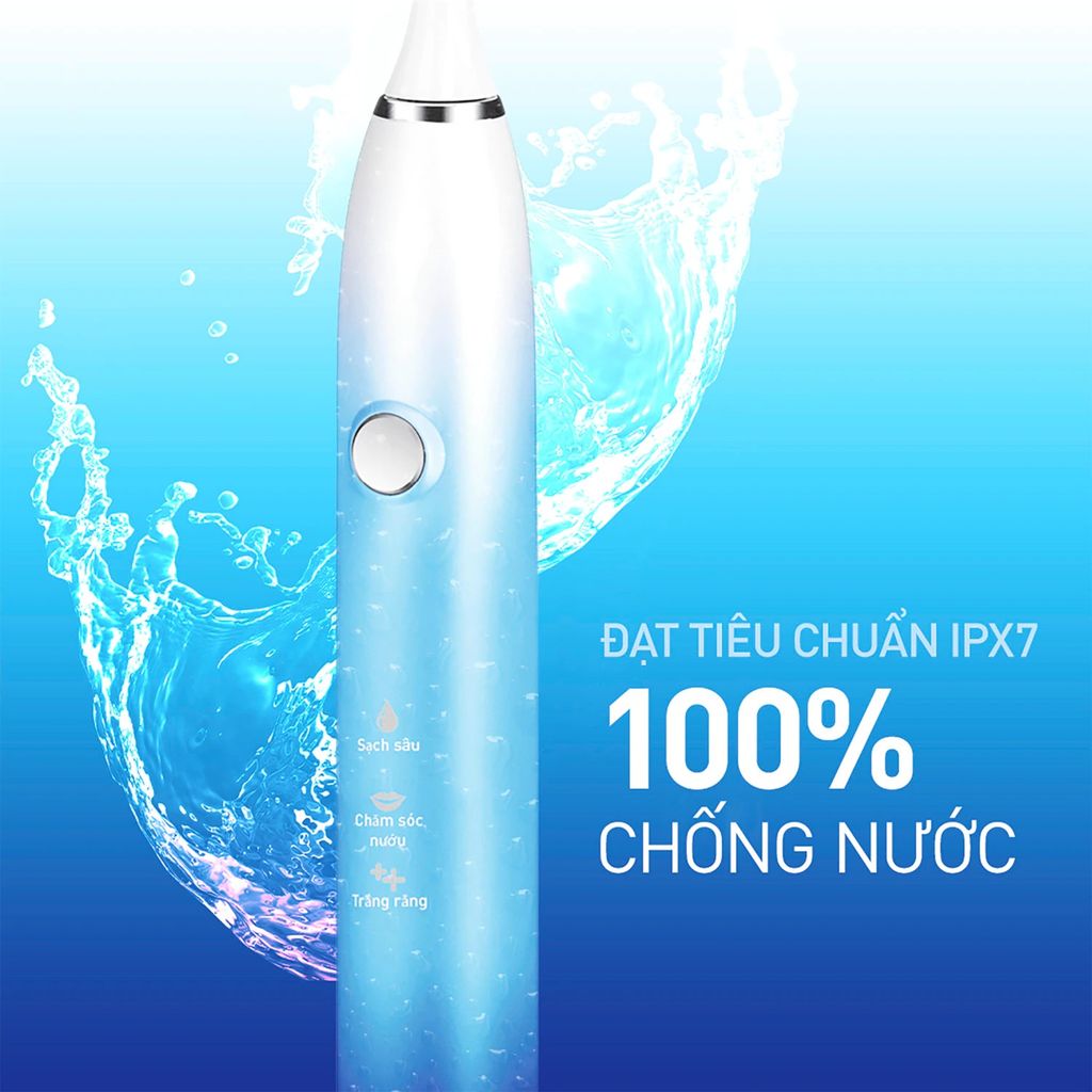 Bàn Chải Điện Sạch Sâu, Công Nghệ Sóng Âm P/S S100 Pro Expertcare #MÀU XANH OMBRE