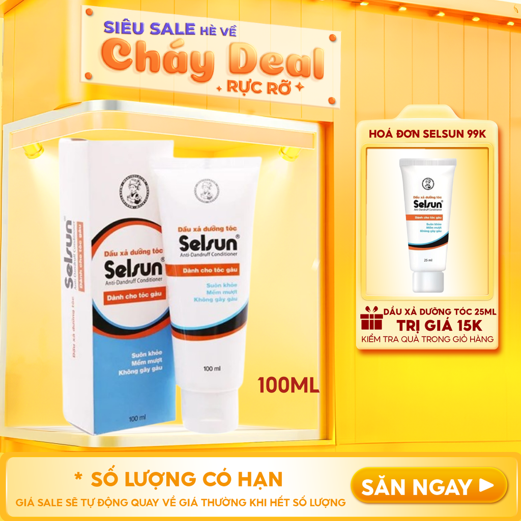 Dầu Xả Selsun Dưỡng Tóc Dành Cho Tóc Gàu Anti-Dandruff Conditioner 100ml
