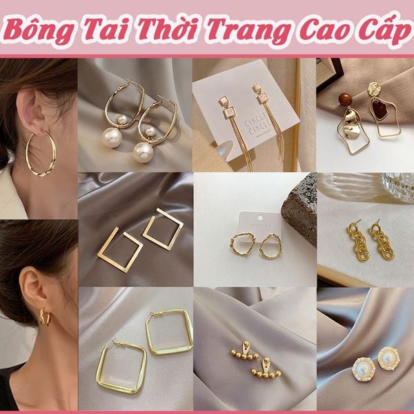  [NHẬP KHẨU] Bông Tai TOOLA Khuyên Tròn, Đính Hạt Ngọc Trai Thời Trang, Nhiều Kiểu Dáng, Phong Cách Hàn Quốc Fashion Earring 