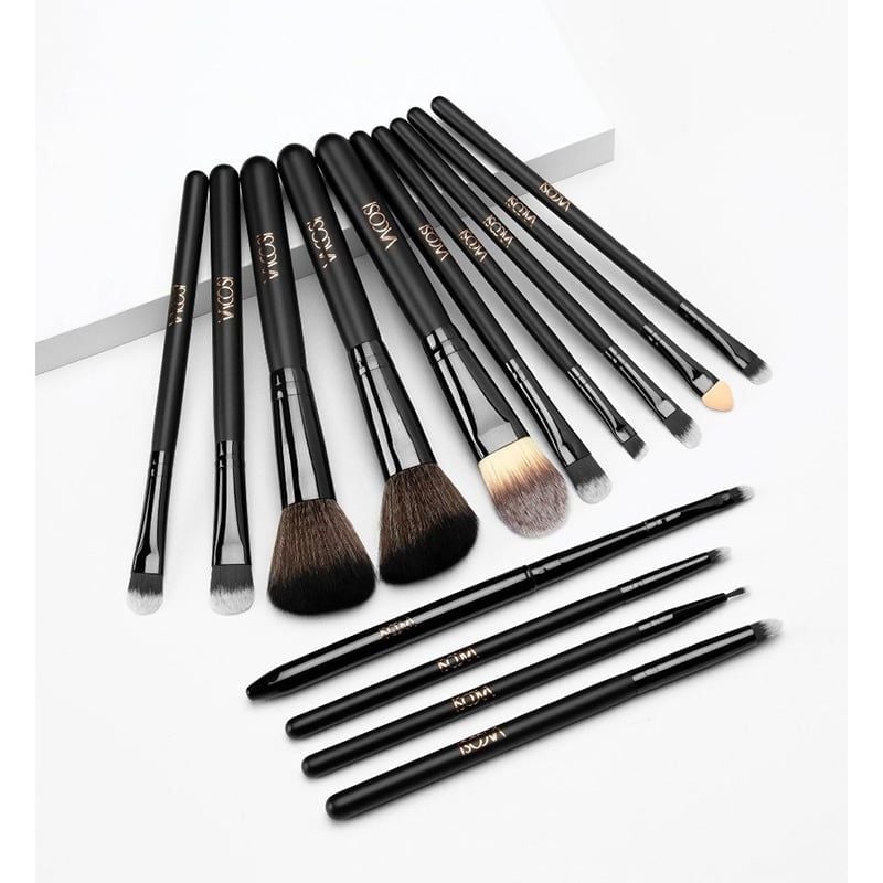 Bộ Cọ Trang Điểm Cá Nhân Vacosi Mars Mission Brush Set 14 Cây & Bóp Da Cam - BC36