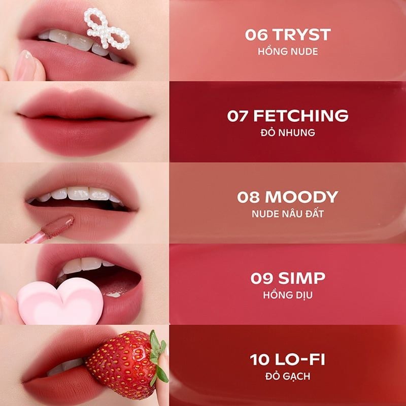 [SUGARPLUM BY OFÉLIA] Son Tint Lì Siêu Nhẹ Môi OFÉLIA Sugarplum MistyNow Blurring Tint 3.8g