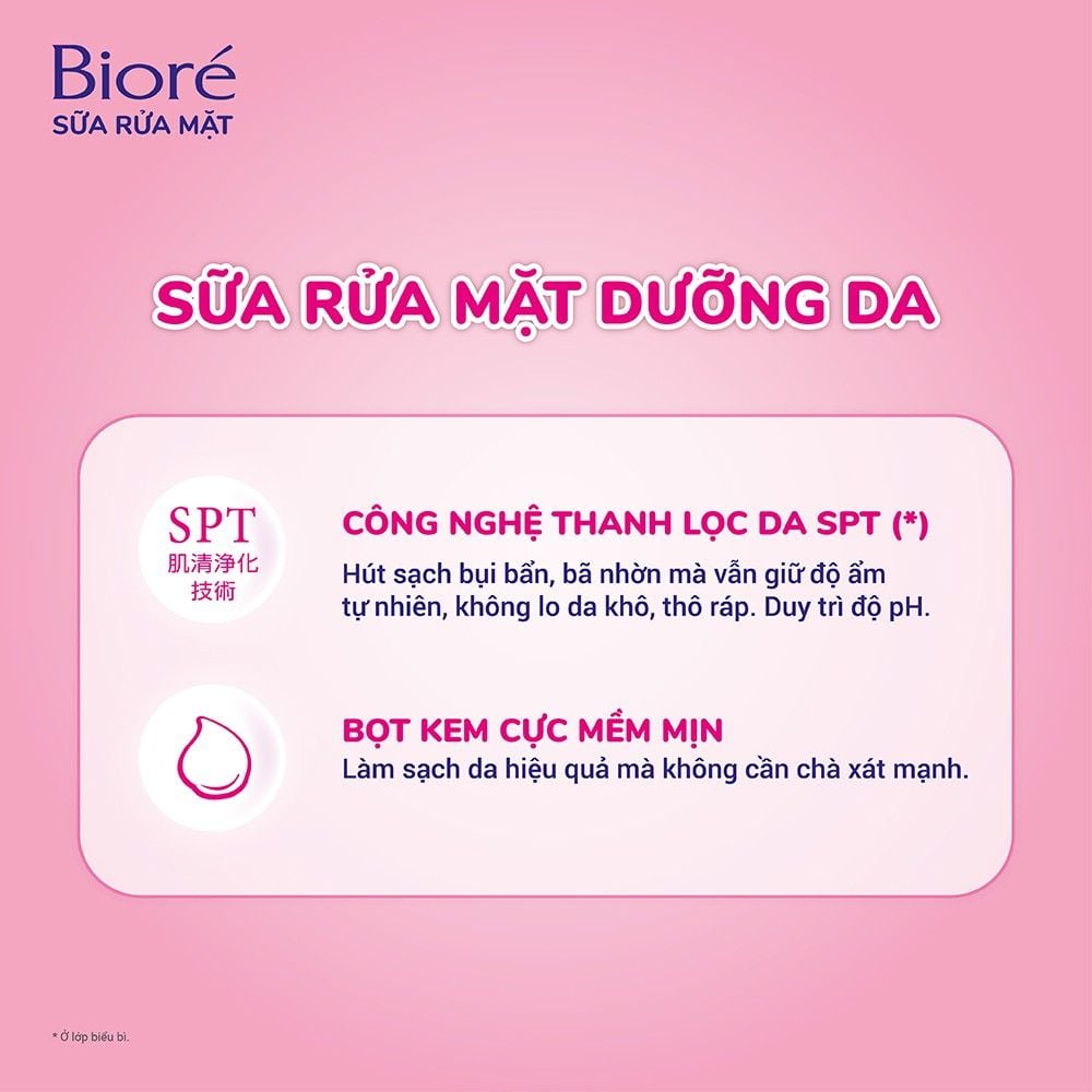 Sữa Rửa Mặt Tạo Bọt Bioré Chăm Sóc Da Skin Purifying Facial Foam