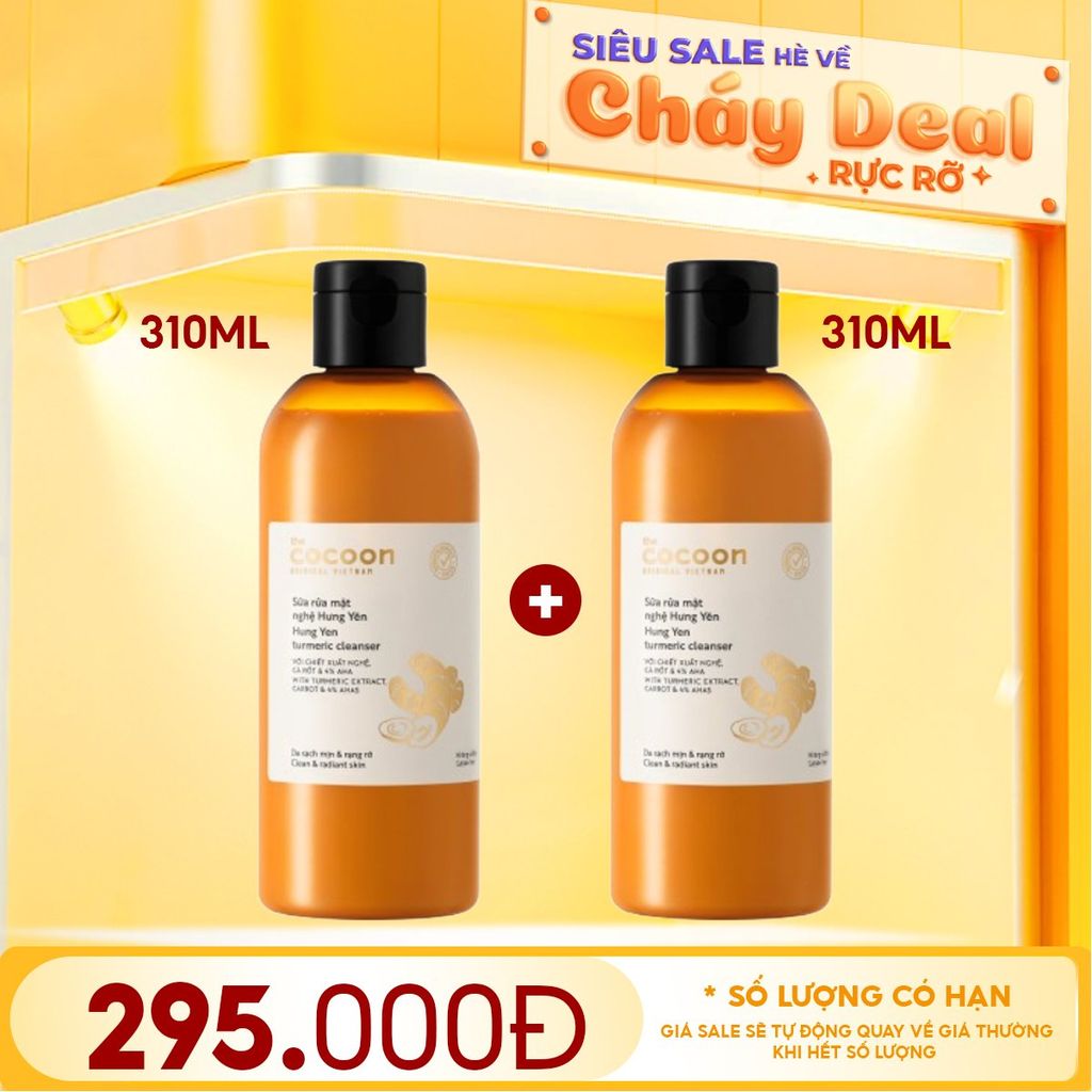 Sữa Rửa Mặt Cocoon Làm Sạch Sâu Chiết Xuất Nước Nghệ Hưng Yên Turmeric Cleanser