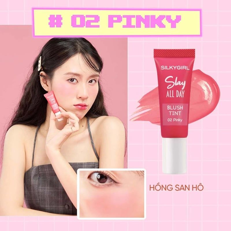 Má Hồng Kem Silkygirl Slay All Day Blush Tint 10ml
