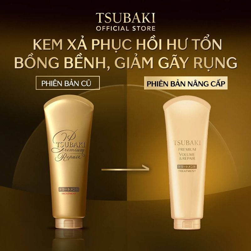 Kem Xả Hỗ Trợ Phục Hồi Hạn Chế Rụng Tóc Tsubaki Premium Repair Treatment 180g