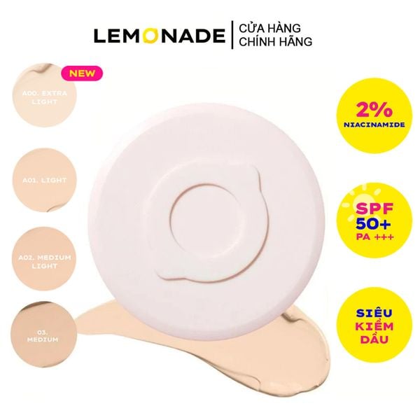  Phấn Nước Lemonade Kiềm Dầu, Che Phủ Tốt Supper Matte Cushion SPF50+/PA+++ 15g 