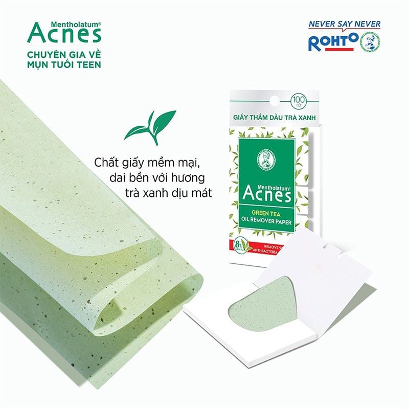 [100 tờ] Giấy Thấm Dầu Giúp Kiểm Soát Nhờn, Hạn Chế Mụn Acnes Oil Remover Paper