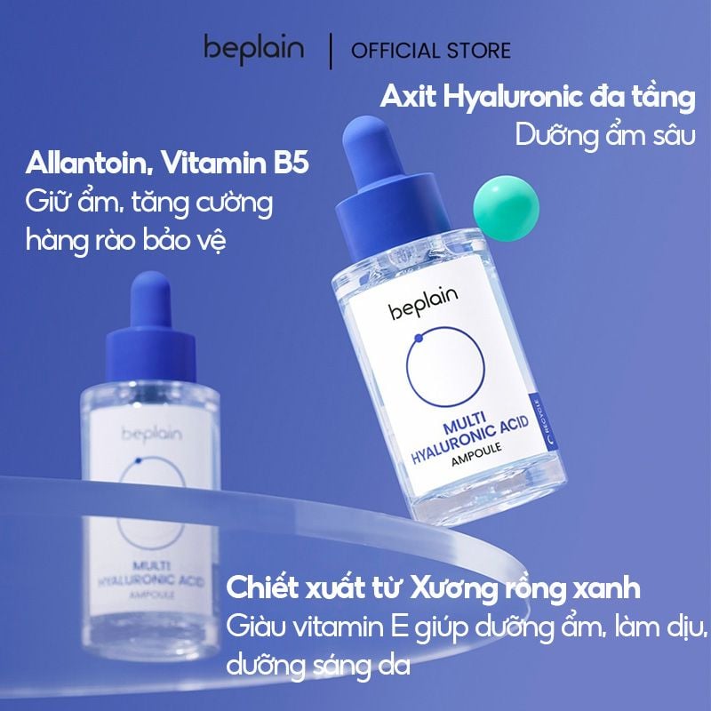 Tinh Chất Beplain Dưỡng Ẩm Cho Da Căng Mịn Multi Hyaluronic Acid Ampoule 30ml