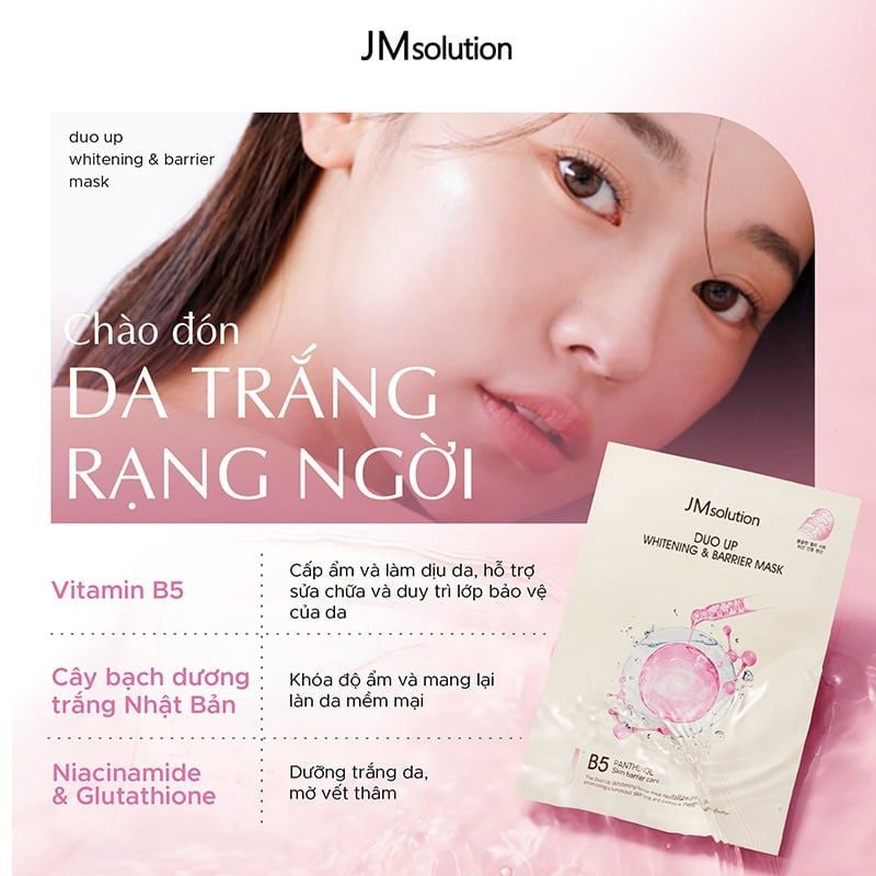 Mặt Nạ Miếng Jmsolution Cấp Ẩm, Hỗ Trợ Dưỡng Sáng Da Duo Up Whitening Mask 30ml