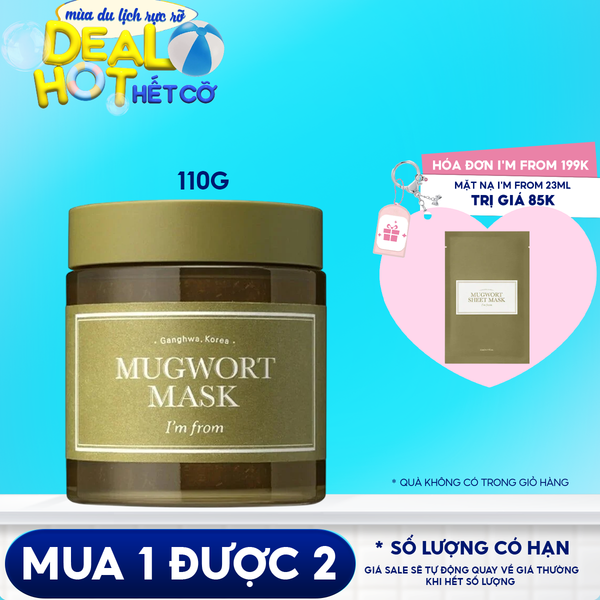 Mặt Nạ Ngải Cứu Làm Dịu, Thanh Lọc Da I'm From Mugwort Mask