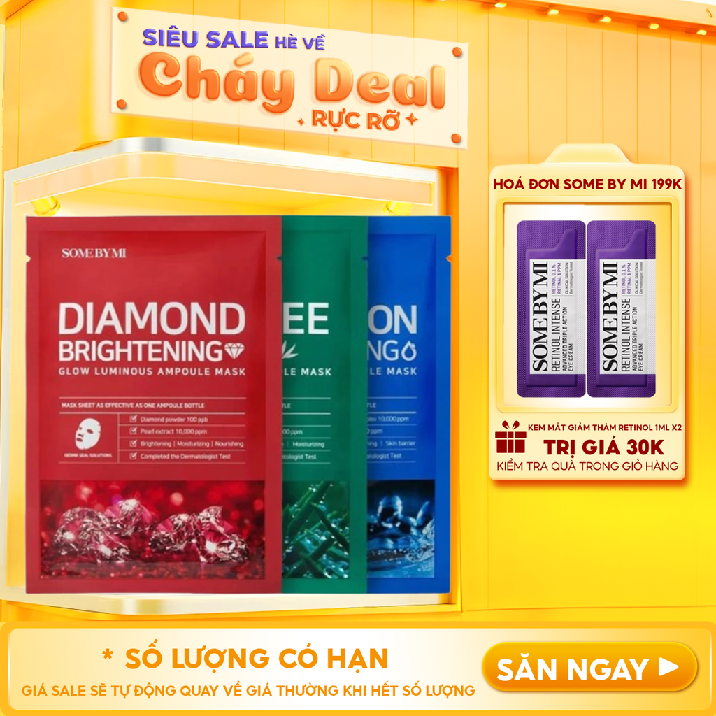 Mặt Nạ Giấy Some By Mi Làm Dịu, Hỗ Trợ Cải Thiện Mụn, Dưỡng Sáng Da Cao Cấp Hàn Quốc Mask Sheet