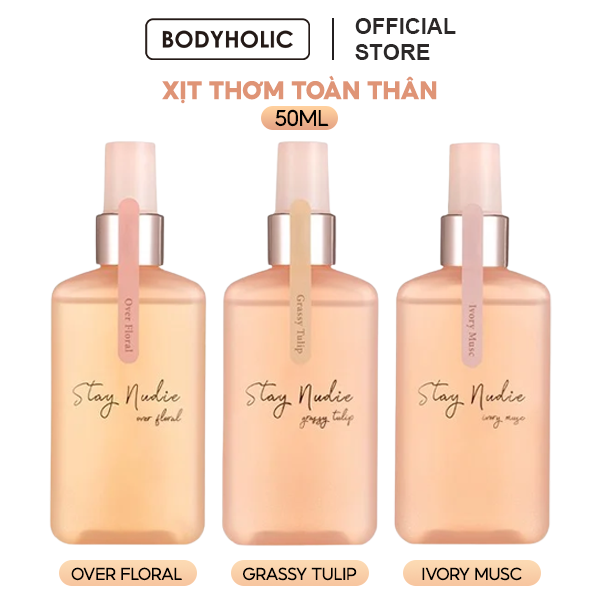 Xịt Thơm Toàn Thân Bodyholic Stay Nudie Hair & Body Mist 100ml