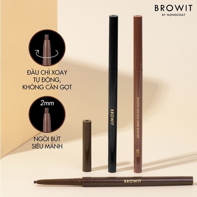 Kẻ Viền Mắt Trong Dạng Sáp, Chống Nước, Sắc Nét Browit Smooth and Slim Inner Eyeliner 0.1g