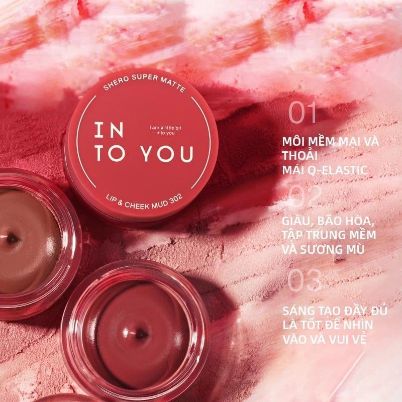 Son Kem Bùn Kiêm Má Hồng Dạng Hũ Into You Shero Super Matte Lip & Cheek Mud (Canned) 5g