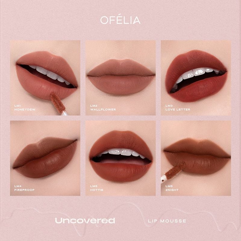 Son Kem Lì, Mịn Môi, Lâu Trôi OFÉLIA Uncovered Lip Mousse 4.3g