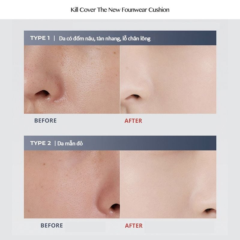 Phấn Nước Che Phủ Cao, Lớp Nền Mịn Lì, Lâu Trôi Clio Kill Cover The New Founwear Cushion SPF50+ PA+++