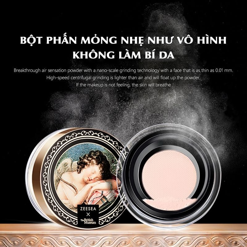 Phấn Phủ Kiềm Dầu, Ngăn Thấm Mồ Hôi Zeesea Air Loose Powder 4g