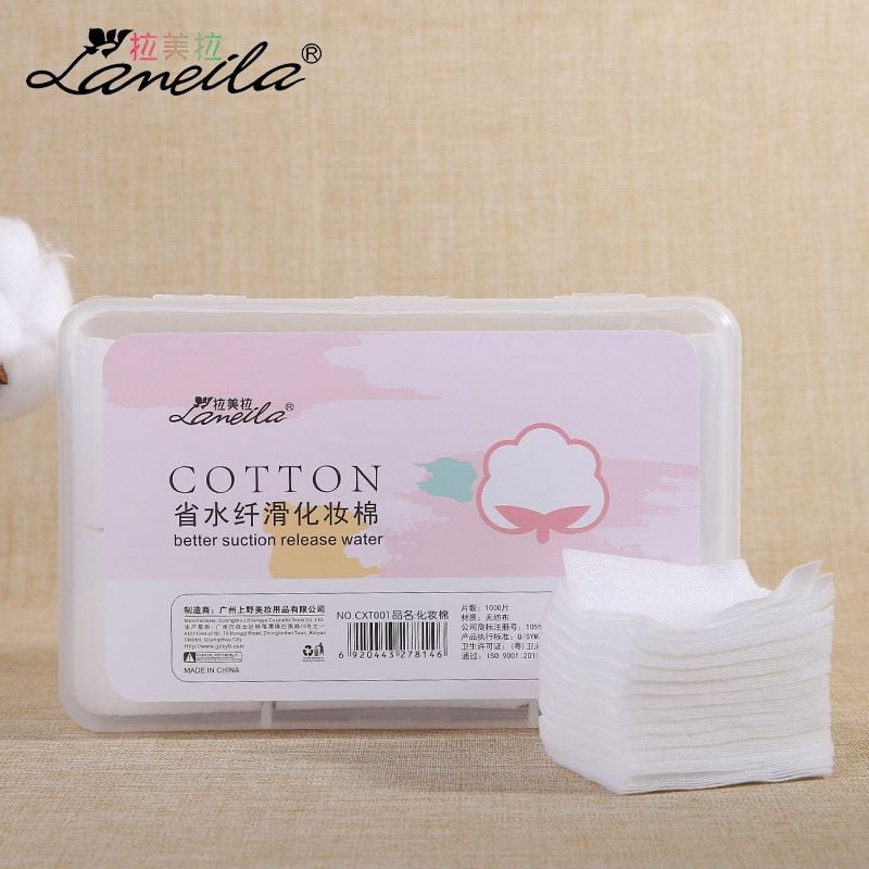 [NHẬP KHẨU] Bông Tẩy Trang Siêu Mềm Mịn Lameila Cotton CXT001 - Hộp 1000 Miếng