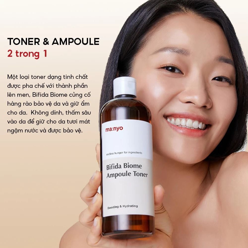 Nước Hoa Hồng Ma:nyo Cấp Ẩm, Làm Dịu Da Bifida Biome Ampoule Toner 210ml