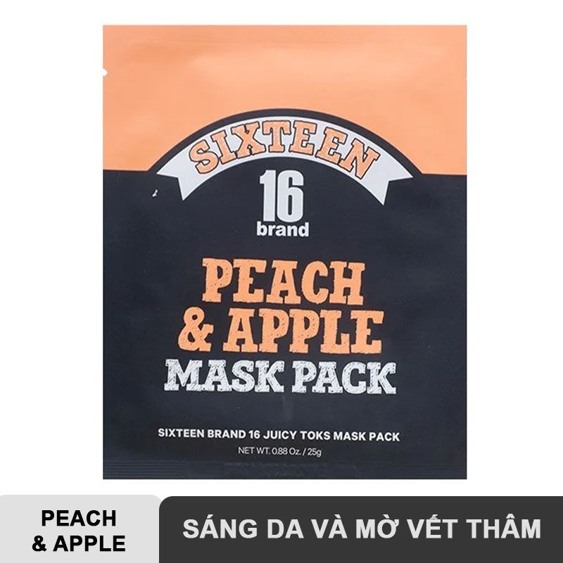 Mặt Nạ Miếng Cải Thiện Và Phục Hồi Da 16Brand Toks Mask Pack #MANGO & GRAPEFRUIT