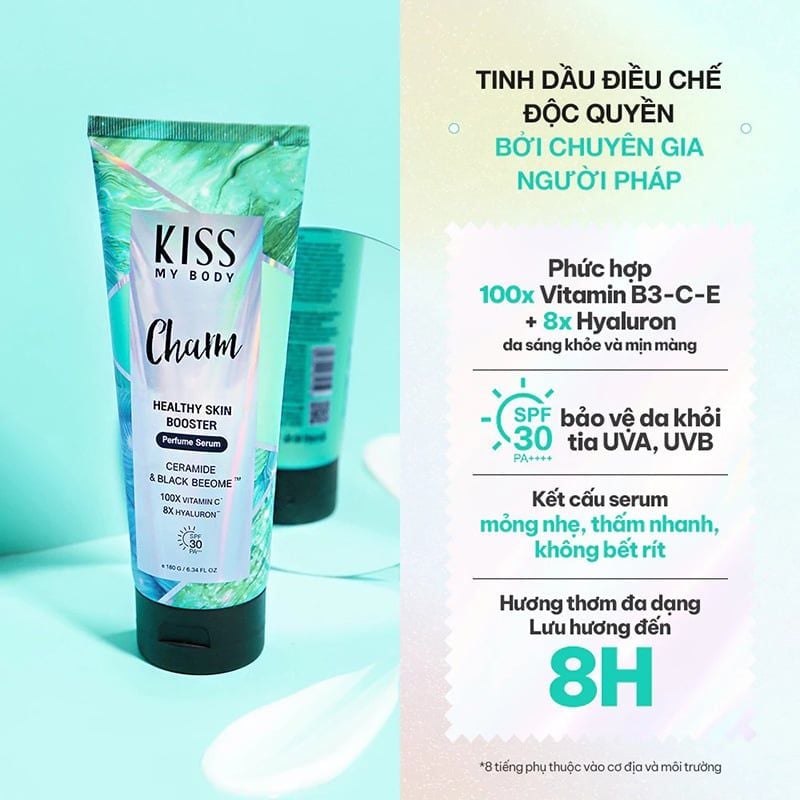 Serum Dưỡng Thể Kiss My Body Chống Nắng Hương Nước Hoa Sun Protection Perfume Serum SPF50 PA++++
