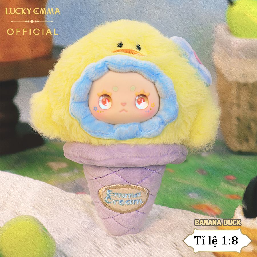Móc Khóa Gấu Bông Lucky Emma Scoop Ice Cream Series - MJ-000095