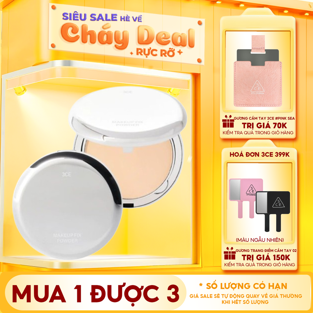 Phấn Phủ Cố Định Trang Điểm 3CE Makeup Fix Powder 9g