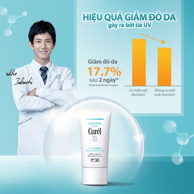 Kem Chống Nắng Curél Dạng Tinh Chất Cho Da Khô Nhạy Cảm UV Protection Essence SPF 30/PA++ 50g