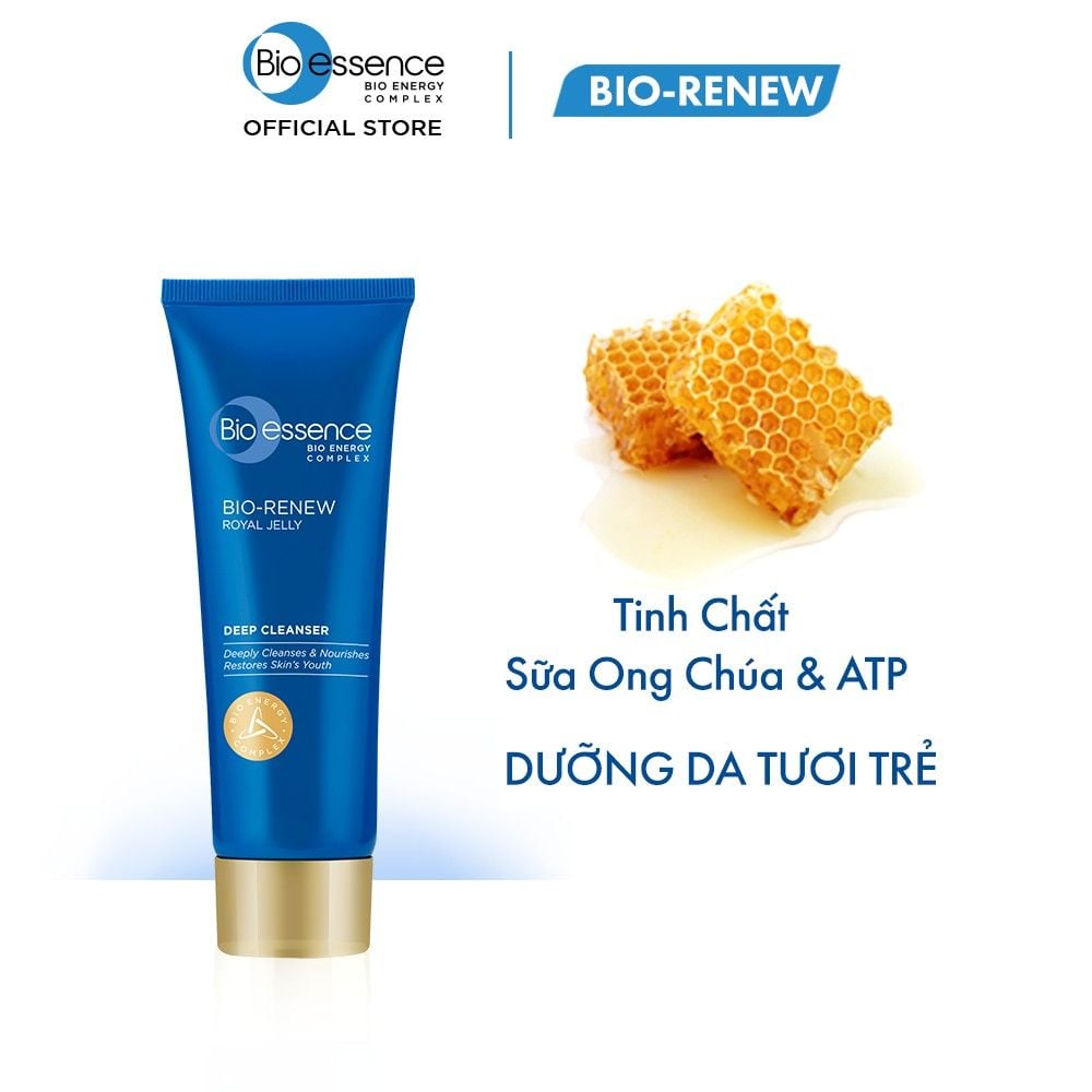 Sữa Rửa Mặt Bio-essence Dưỡng Ẩm Dành Cho Da Khô Bio-Renew Deep Cleanser 100g