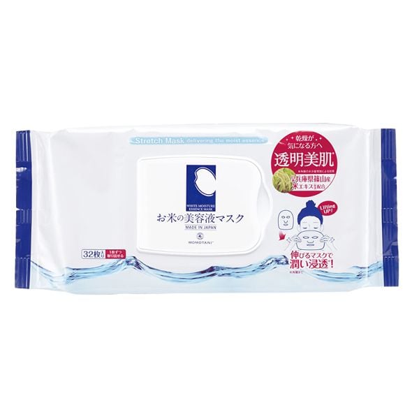 Mặt Nạ Momotani Hỗ Trợ Dưỡng Trắng Chiết Xuất Cám Gạo White Moisture Essence Mask