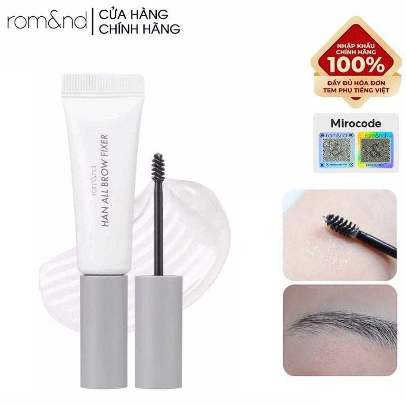 Gel Trong Suốt Cố Định Lông Mày Romand Tự Nhiên Han All Brow Fixer - Han All Line 9g