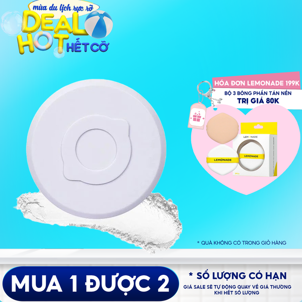 Phấn Phủ Mỏng Nhẹ Kiềm Dầu, Thuần Chay Lemonade Supermatte No Makeup Loose Powder 9g