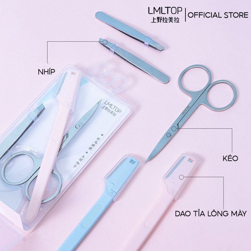 [NHẬP KHẨU][Set 3 Món] Bộ Dụng Cụ Tỉa Lông Mày Tiện lợi LMLTOP