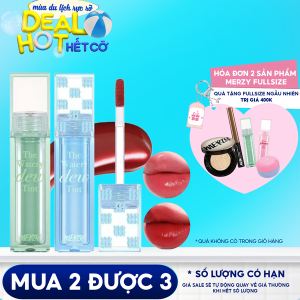 [New][DEW4 - DEW JEAN EDITION] Son Tint Bóng Dạng Thạch, Bền Màu, Lâu Trôi Cho Đôi Môi Căng Mọng, Ẩm Mịn Merzy The Watery Dew Tint 4g