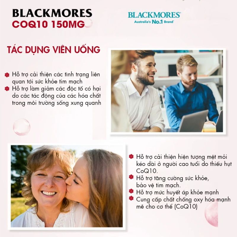 [30 Viên/Lọ] Viên Uống Hỗ Trợ Sức Khỏe & Tăng Đề Kháng Tim Mạch Blackmores Heart Health CoQ10 150mg