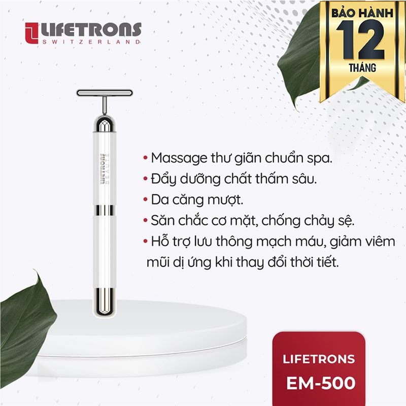 Máy Massage Nâng Cơ Mặt, Cải Thiện Tuần Hoàn Máu Lifetrons EM-500