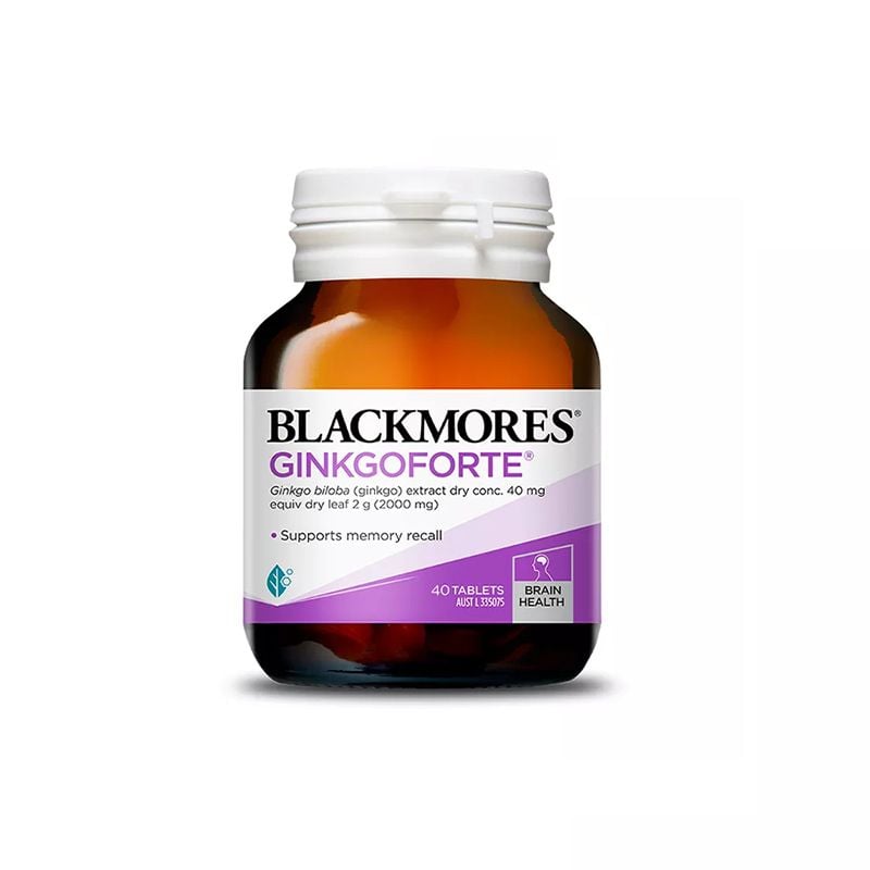 [40 Viên/Lọ] Viên Uống Bổ Não, Hỗ Trợ Tăng Trí Nhớ Blackmores Ginkgoforte