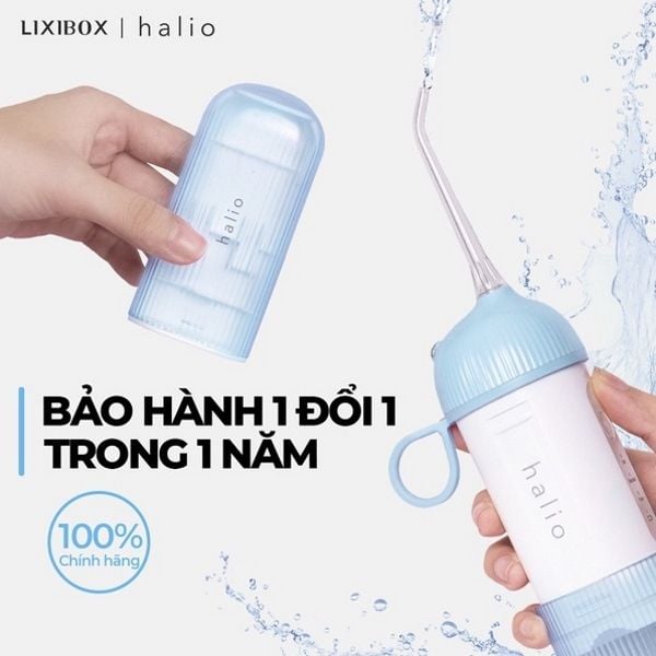 Máy Tăm Nước Cầm Tay Làm Sạch Răng Miệng, Chăm Sóc Nướu Halio UltraClean Oral Irrigator Sky Blue