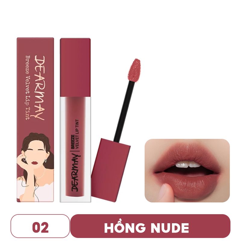 [Girl Version Limited] Son Kem Lì, Mịn Mượt Như Nhung Dearmay Breeze Velvet Lip Tint 4.4g - 02 NUDE PEACH