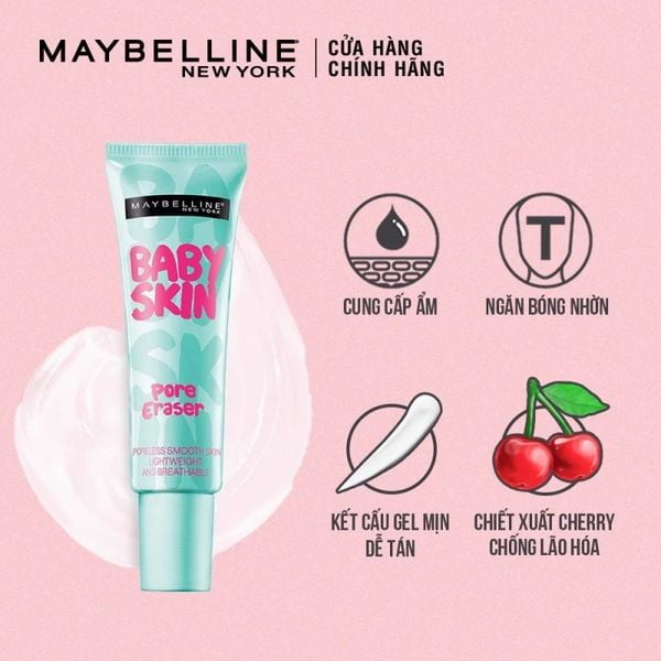  Kem Lót Maybelline Làm Mịn Da, Che Khuyết Điểm, Thu Nhỏ Lỗ Chân Lông Baby Skin Pore Eraser 22ml 