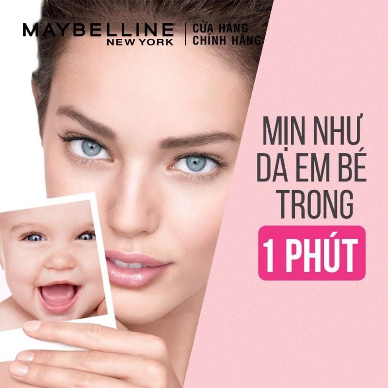 Kem Lót Làm Mịn Da, Che Khuyết Điểm, Thu Nhỏ Lỗ Chân Lông Maybelline Baby Skin Pore Eraser 22ml