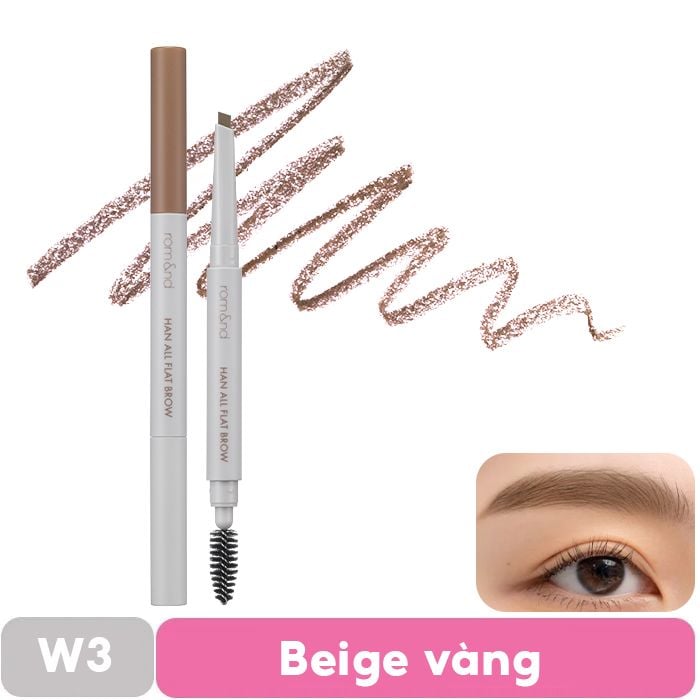 Chì Kẻ Mày Ngang Cho Chân Mày Sắc Nét, Lâu Trôi Romand Han All Flat Brow - Han All Line 0.17g