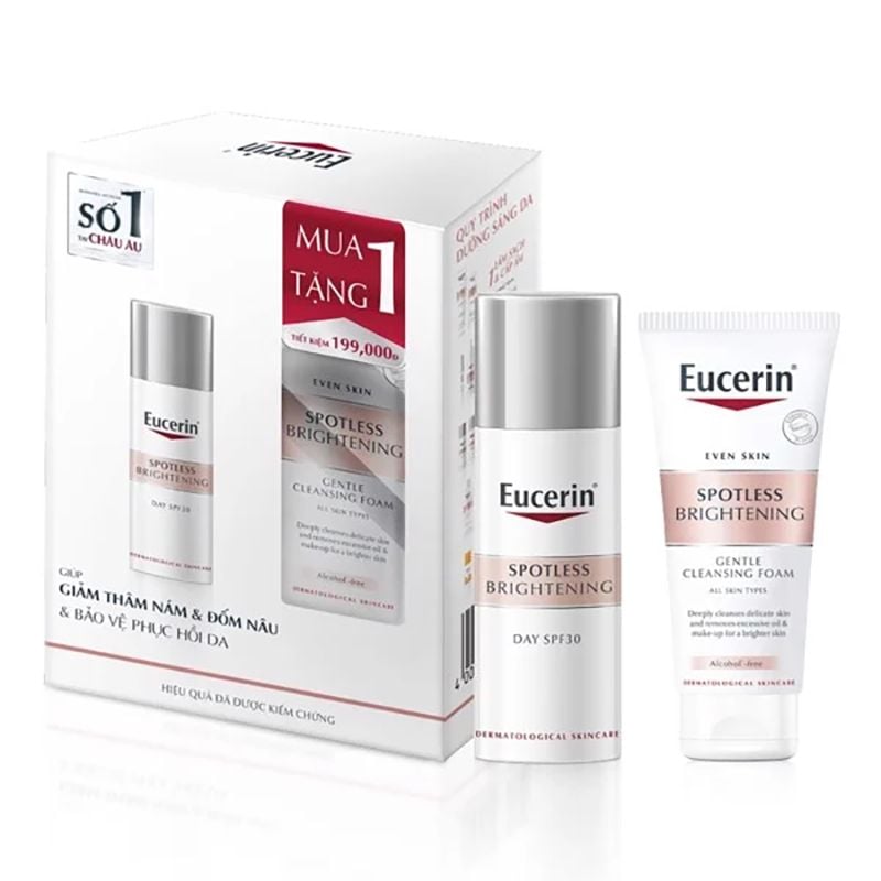 Sữa Rửa Mặt Eucerin Hỗ Trợ Làm Sáng Da, Giảm Đốm Nâu Spotless Brightening Gentle Cleansing Foam