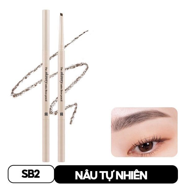 Chì Kẻ Mày Ngang Siêu Mảnh, Sắc Nét, Thuần Chay Lâu Trôi Merzy The Skinny Embo Brow Pencil 0.07g