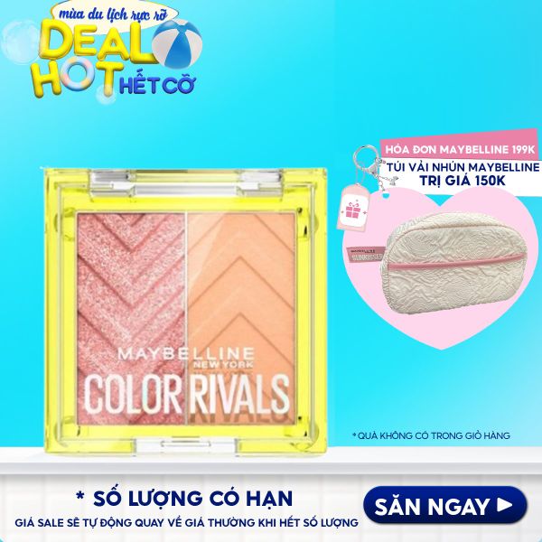 Bảng Phấn Mắt 2 Ô Màu Maybelline Color Rivals Shadow Duo Palette 3g