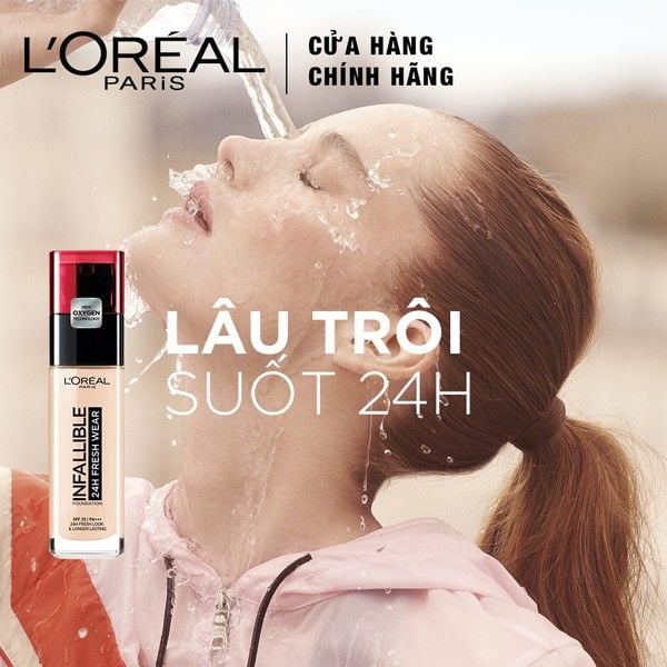 Kem Nền Mịn, Nhẹ, Lâu Trôi Suốt 24h L'Oreal Infallible 24H Fresh Wear Foundation SPF20/ PA+++ 30ml