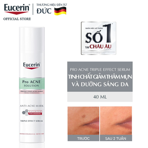 Serum Eucerin Hỗ Trợ Mờ Thâm, Dưỡng Sáng Cho Da Mụn Acne-Oil Control Pro Acne Triple Effect Serum