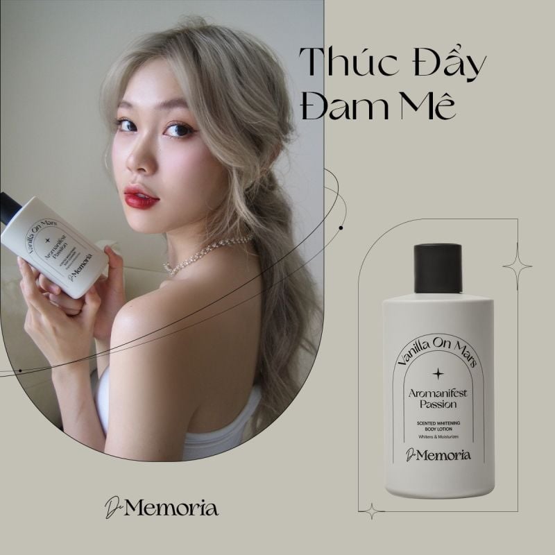 [300ml] Sữa Dưỡng Thể Memoria Cấp Ẩm Hỗ Trợ Dưỡng Trắng Da De Scented Whitening Body Lotion